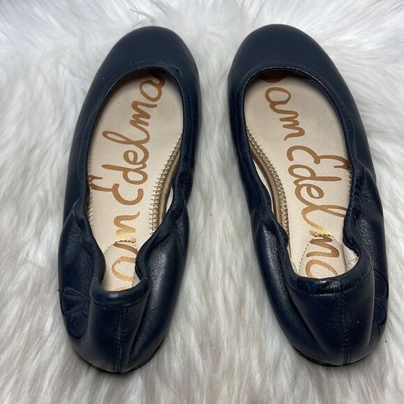 Sam Edelman Fritz Black Leather Ballet Flats Sz 6 - Picture 4 of 7